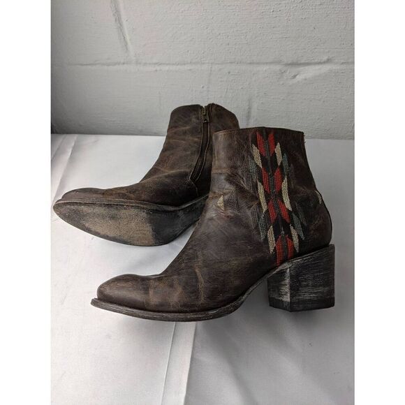 Old Gringo Shoes - Old Gringo Panki Yippee Ki Yay Edition Western Cowboy Rustic Brown Boots Size 8